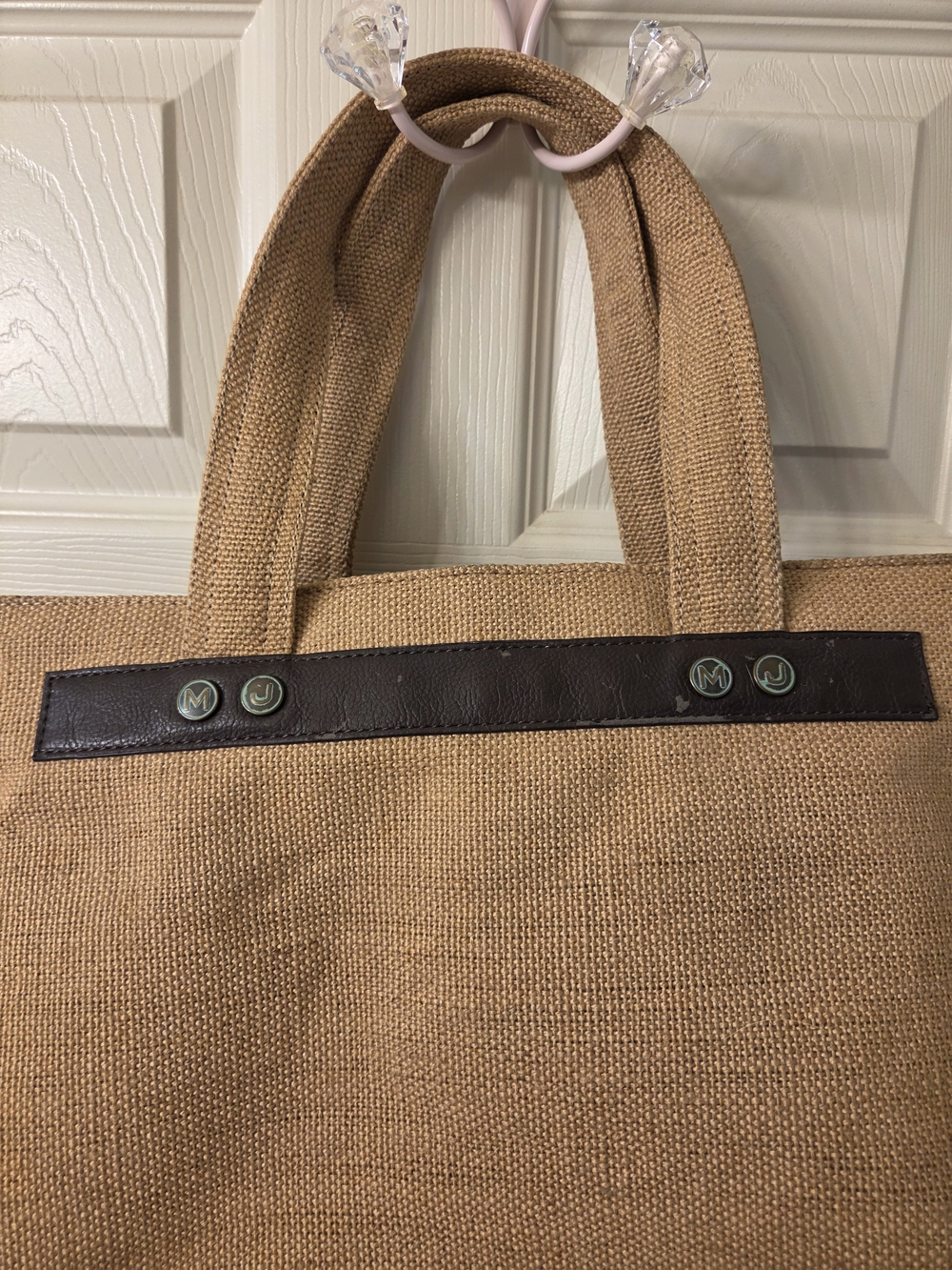 Marc Jacobs Tan Canvas Tote with Dark Brown Trim - Picture 11 of 16